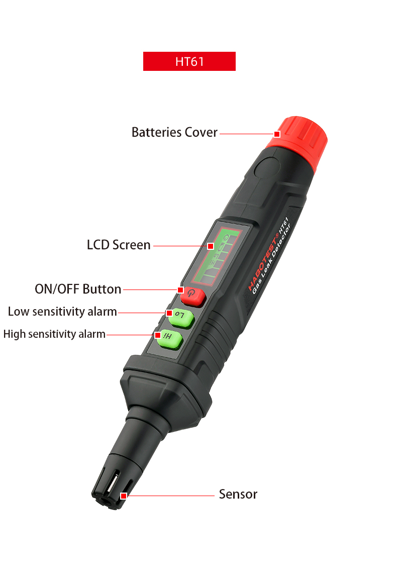 Pen Type 1000ppm Habotest Handheld Gas Leak Detector