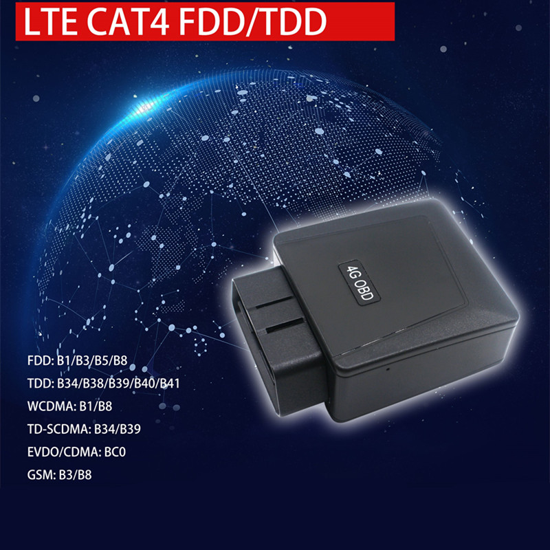 16pin Over Speed Alarm LBS Car Port Bus OBD GPS Tracker 36VDC