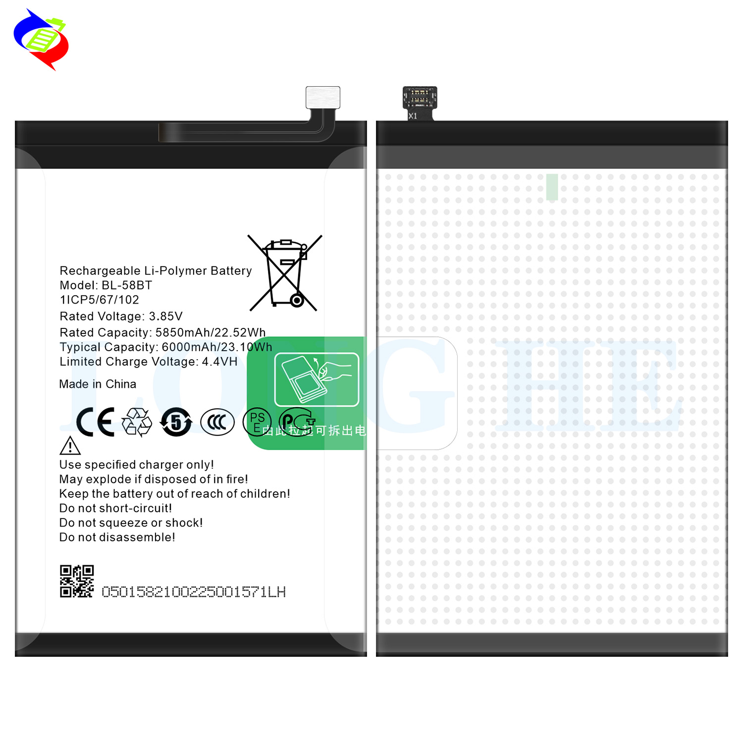 6000mah BL-58BT Lc8 Mobile Phone Battery for Tecno Pouvoir 4 Pro rechargeable battery