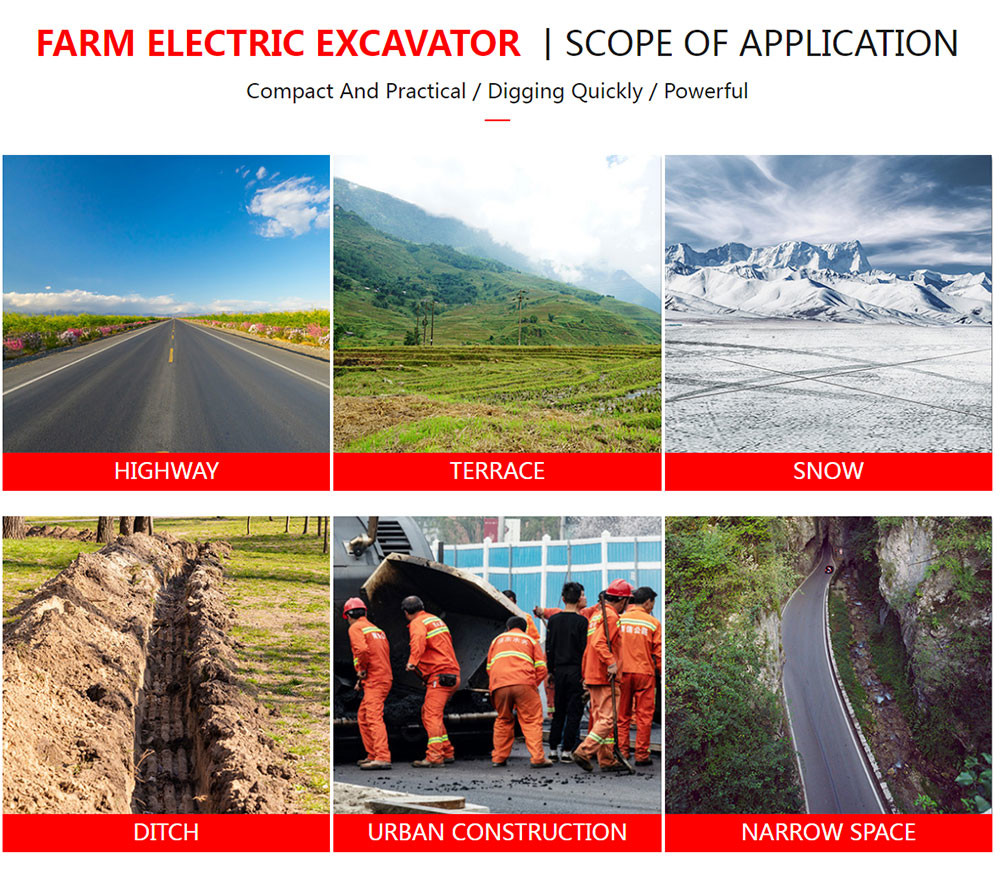 Electric Excavator Mini ZM10 Earth-Moving Machinery Small Household Excavators Wirh Spare Parts