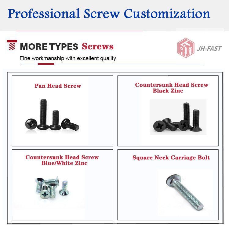 GB Standard Stainless Steel Carriage Bolts Zinc Finish Square Neck Bolts Mushroom Head