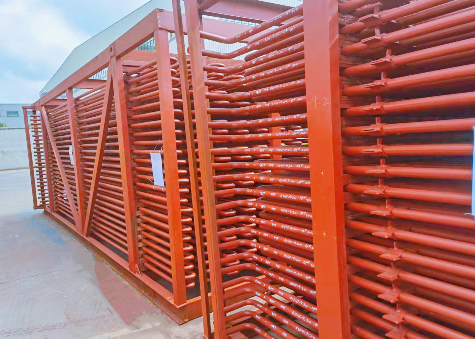 High Pressure SA192 Superheater Coil With Headers Carbon Steel Biomass