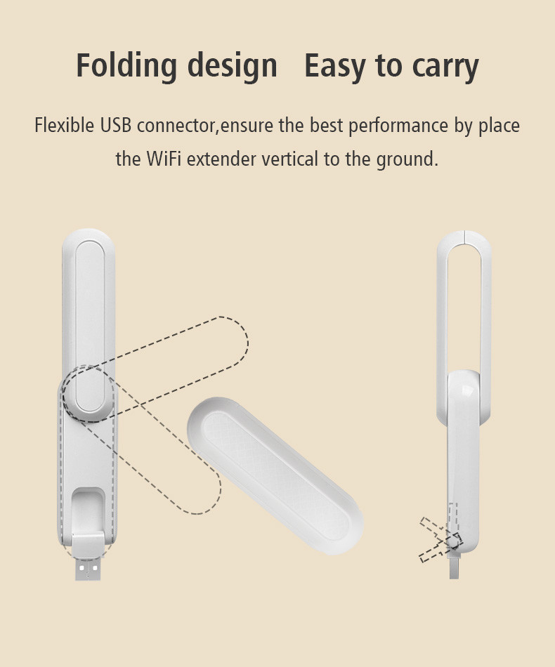 300mbps USB Powered Wifi Extender White Home Network Signal Booster