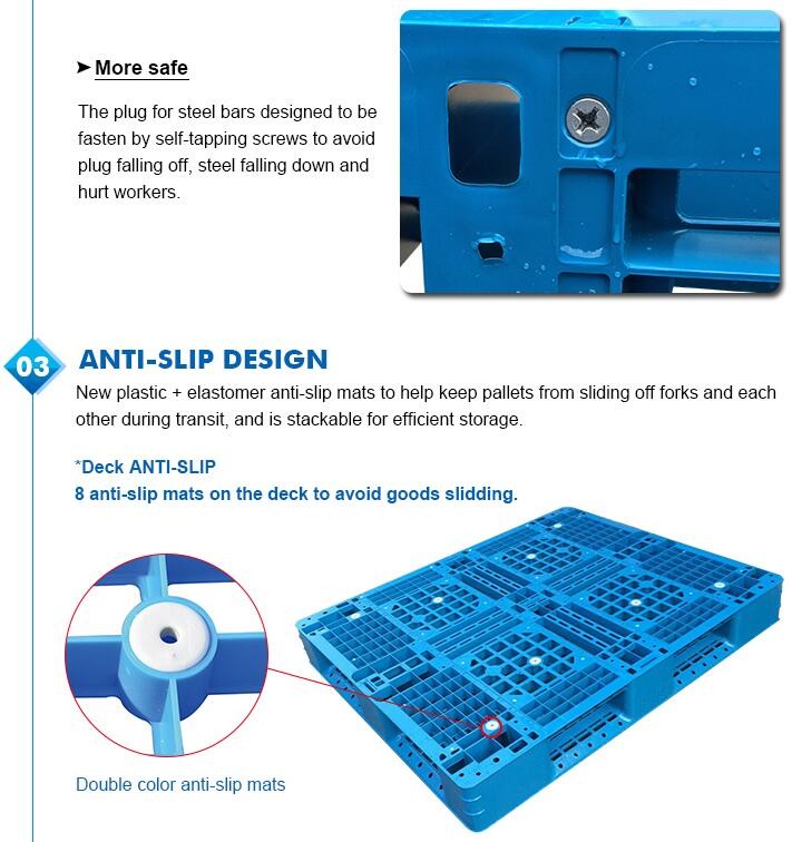 Detachable plastic 4 drum oil spill pallet, 1300*660*150 mm 2 drum spill containment pallet, Nestable 2 drum spill conta