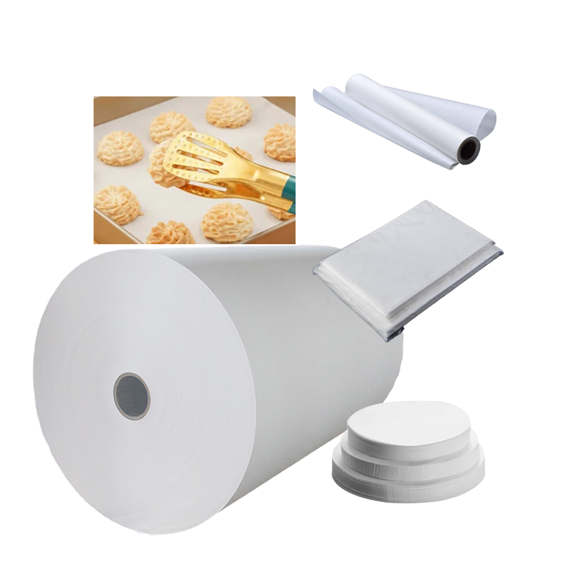 Non Stick silicone greaseproof paper Heat Resistant Parchment Baking Paper Roll 5000m