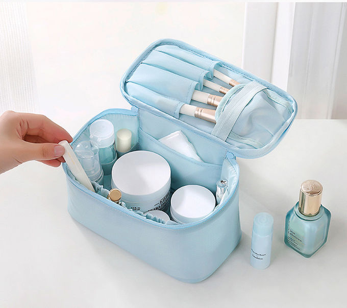 Eco Friendly Zippered Totes Large Capacity Cosmetic Bag Custom
