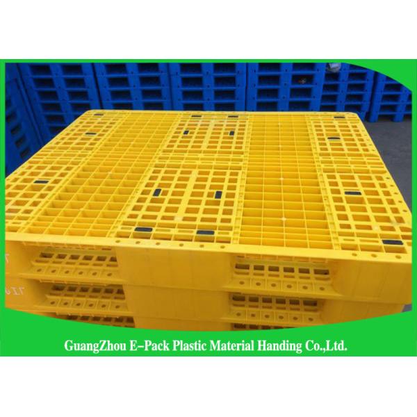 1200 * 1000mm Lightweight Plastic Pallets , Single Solid Deck Stackable Plastic Pallets