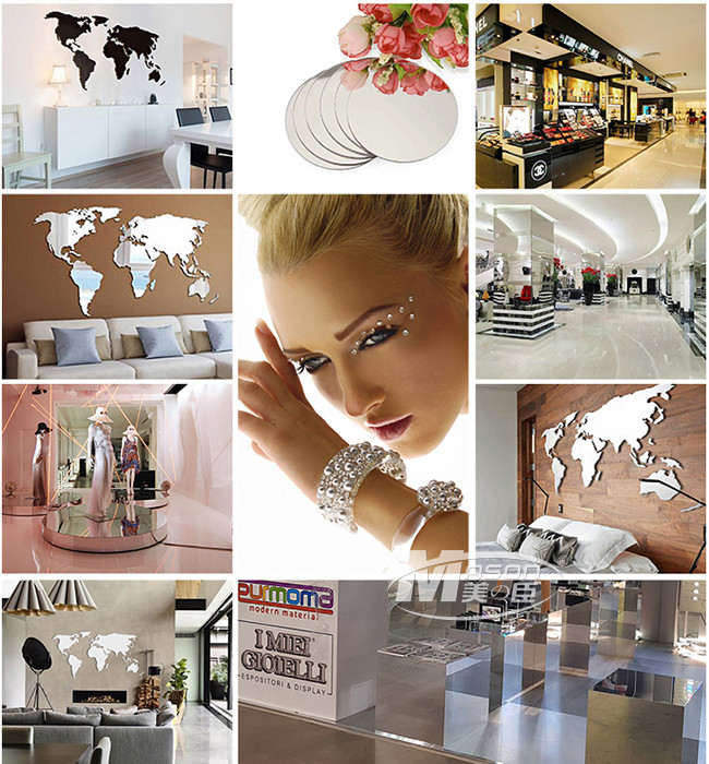 Decorative Gold Rose Gold Siver 2mm 3mm Mirror Acrylic Sheet For Laser Cutting