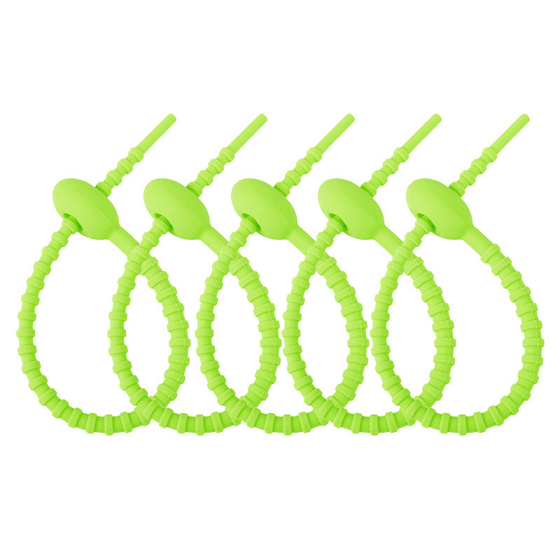 Reusable Silicone Cable Twist Ties Bread Tie Bag Sealing Clip Silicone Management Ties Cord Organizer For Car Home Offic