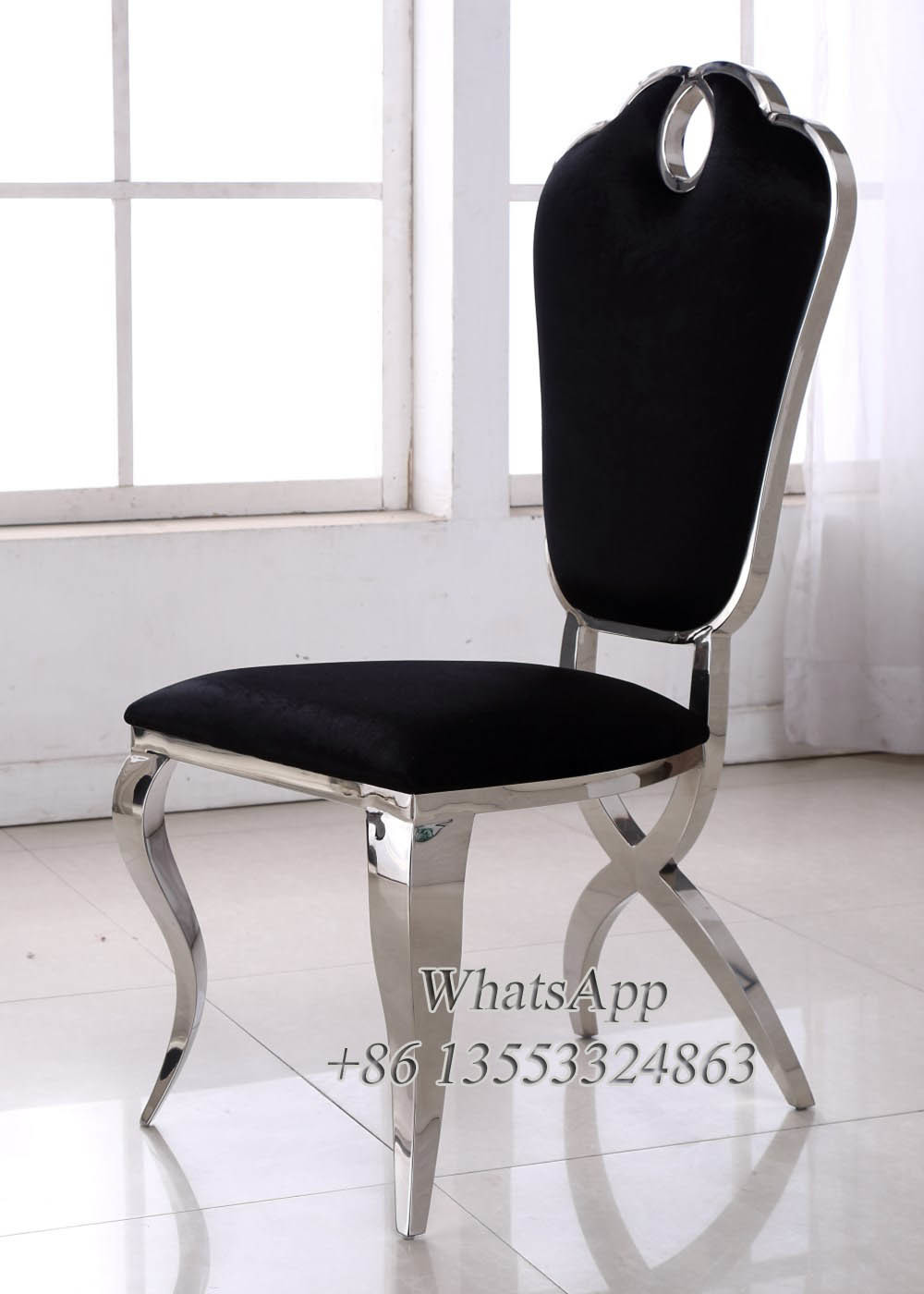Rose Gold Stainless Steel Dining Table Chairs For Dining Room (YS-2)