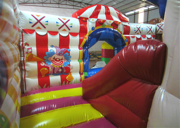 Funny Circus Clown Inflatable Fun City Digital Printing Quadruple Stitching 9 X 10.5 X 6m