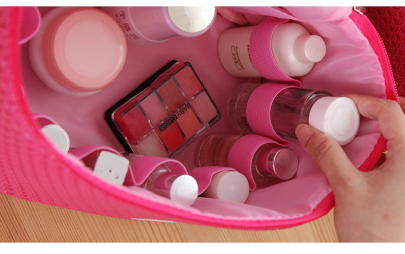 Custom Barrel Makeup Brush Bag Wholesale PU Toiletry Bag Portable For Travel