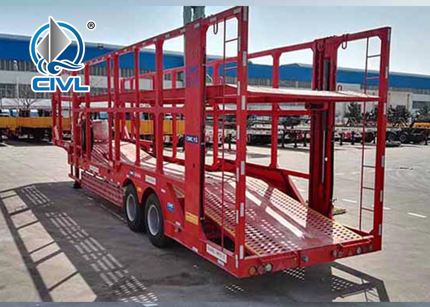 CIVL 15m Vehicle Transport Semi Trailer Trucks Car Carrier Truck Trailer With FUWA Axles