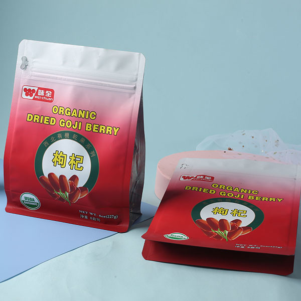 UV Printing Metallic 25g Foil Zip Pouch Food Packaging Food Zip Pouch