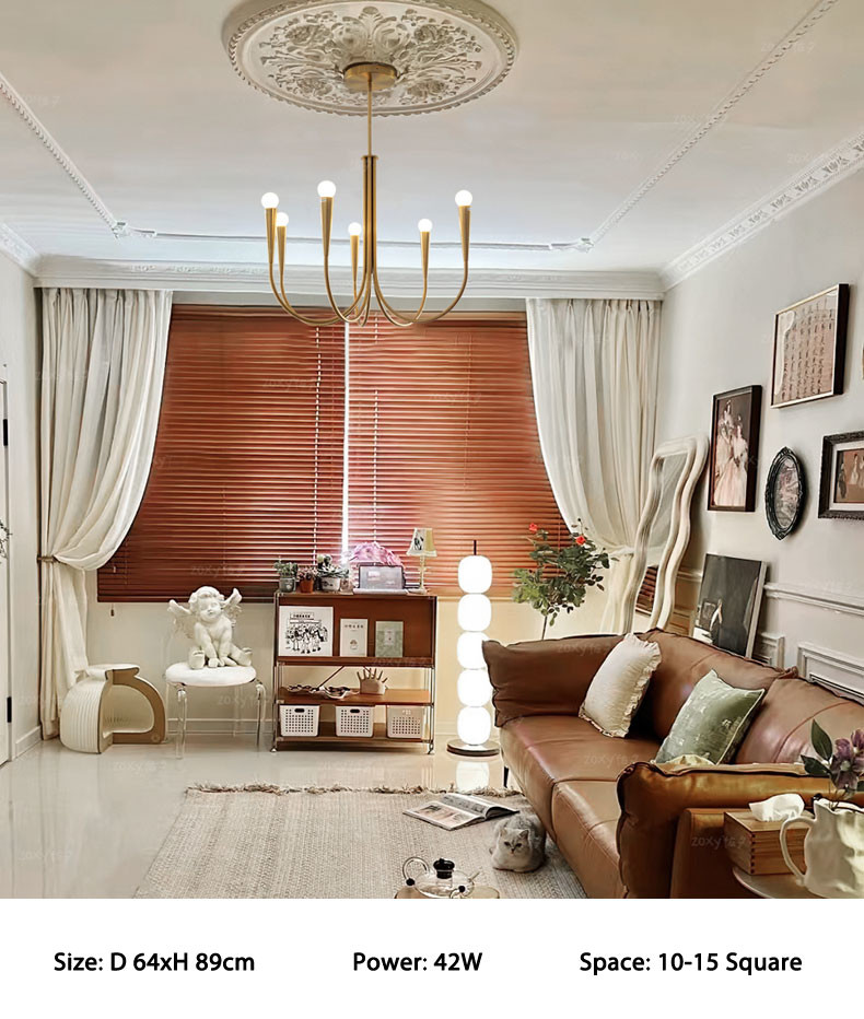 Retro Style Swoop Arm Chandelier Living Room Luxury American pendant lamp best lighting(WH-AP-570)