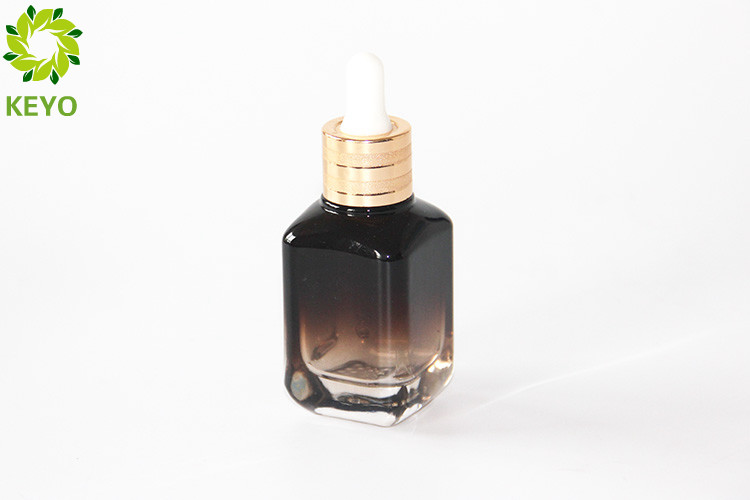 Thick Bottom Amber Glass Dropper Bottles For Foundation / Concealer Capacity 40ml