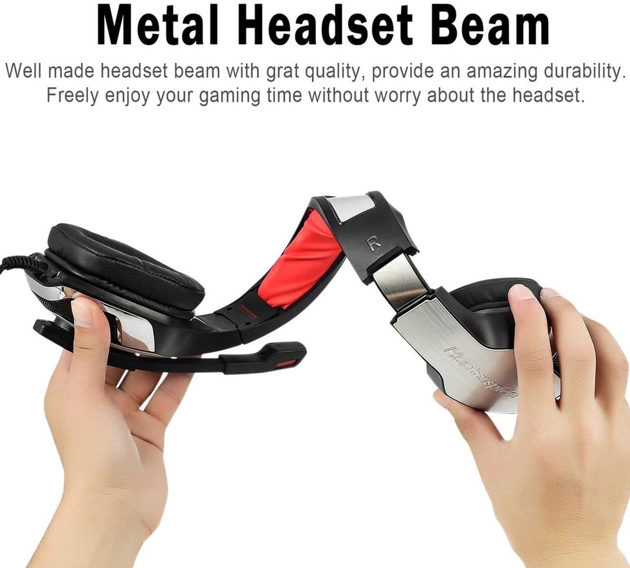 Noise Isolating 2.2m 50mm Hunterspider V4 Gaming Headset