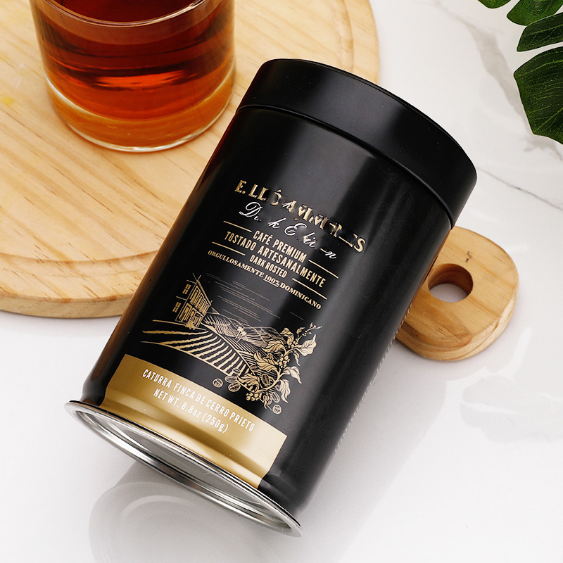 Coffee Tin Cans 250g Metal Cans for Coffee Beans CMYK Offset Printing With Screw Cover