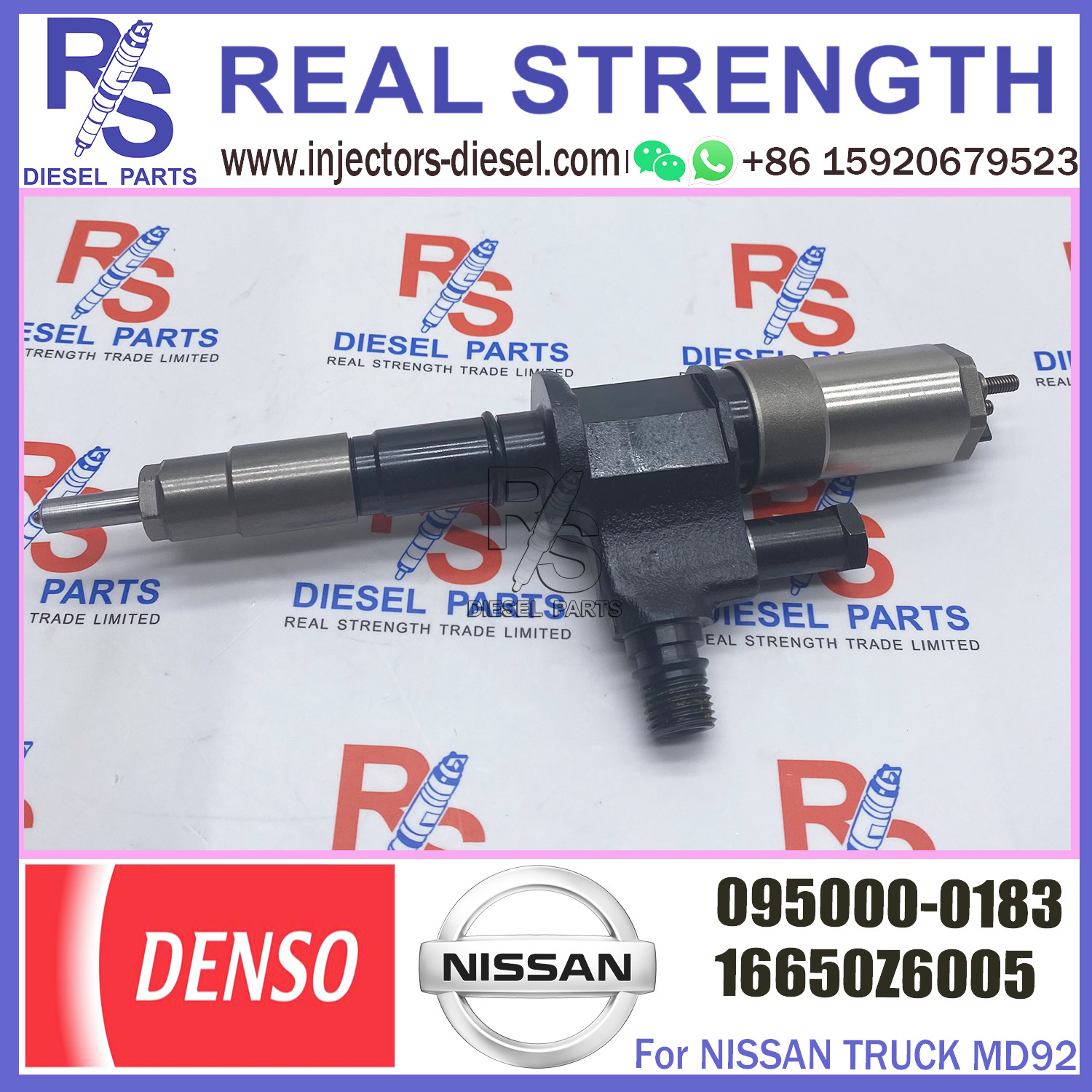Diesel Common Rail Fuel Injector 095000-0180 095000-0183 095000-0184 For NISSAN TRUCK MD92 16650-Z6005