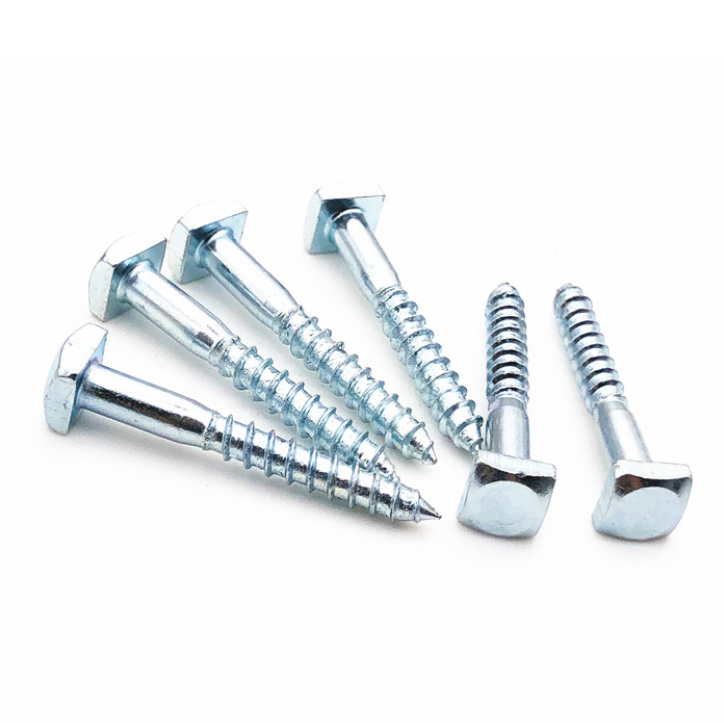 M6 Zinc Plated Wood Screw Rectangular Square Head Screw