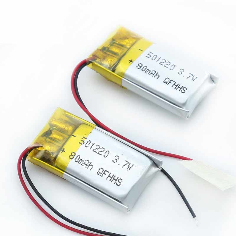 CC CV PL501220 80mAh 3.7Volt Lithium Ion Polymer Battery