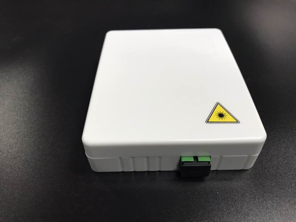 MM SM 4c ABS FTTH Termination Box 2 SC LC Duplex Iso9001 Wall Mounted