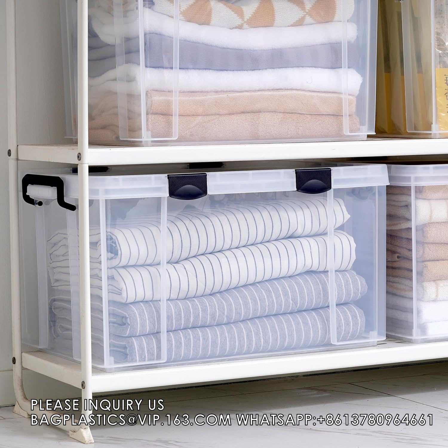Airtight Plastic Storage Bins With Gasket Seal Lids And 6 Secure Latching Buckles Stackable Storage Containers
