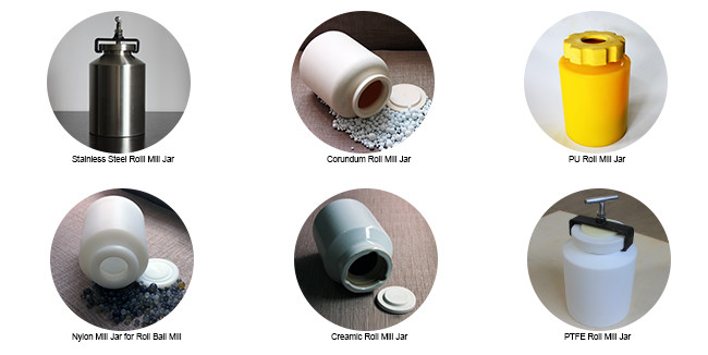 2*5L Mill Jars Horizontal Roll Jar Mill for Micron Fine Powder Making / Simple Operation