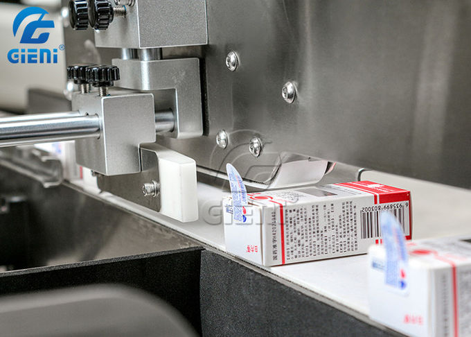 Medicine Pill Carton Labeling Machine SS304 Rectangular Corner Labeling Machine