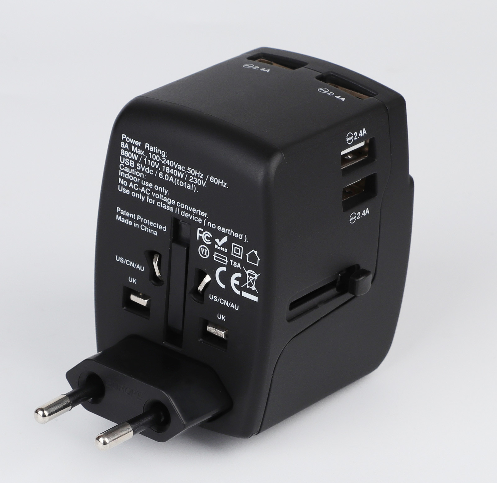 Conversion Plug 6 USB Ports Fast Charging Wall Adaptor