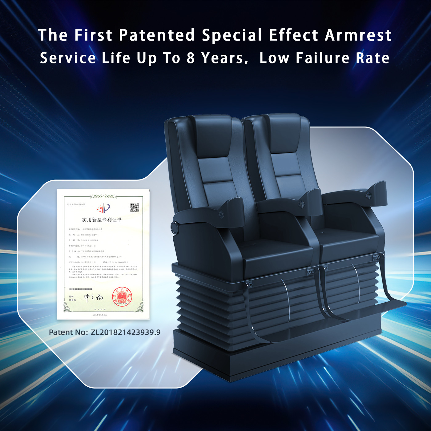 Customized 7d 4d 5d Motion Cinema Simulator Chair With 6 Dof Electric Platform