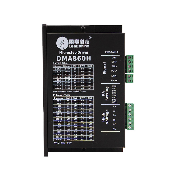 200KHZ 18-80Vac DMA860H Digital Stepper Motor Driver 2 Phase
