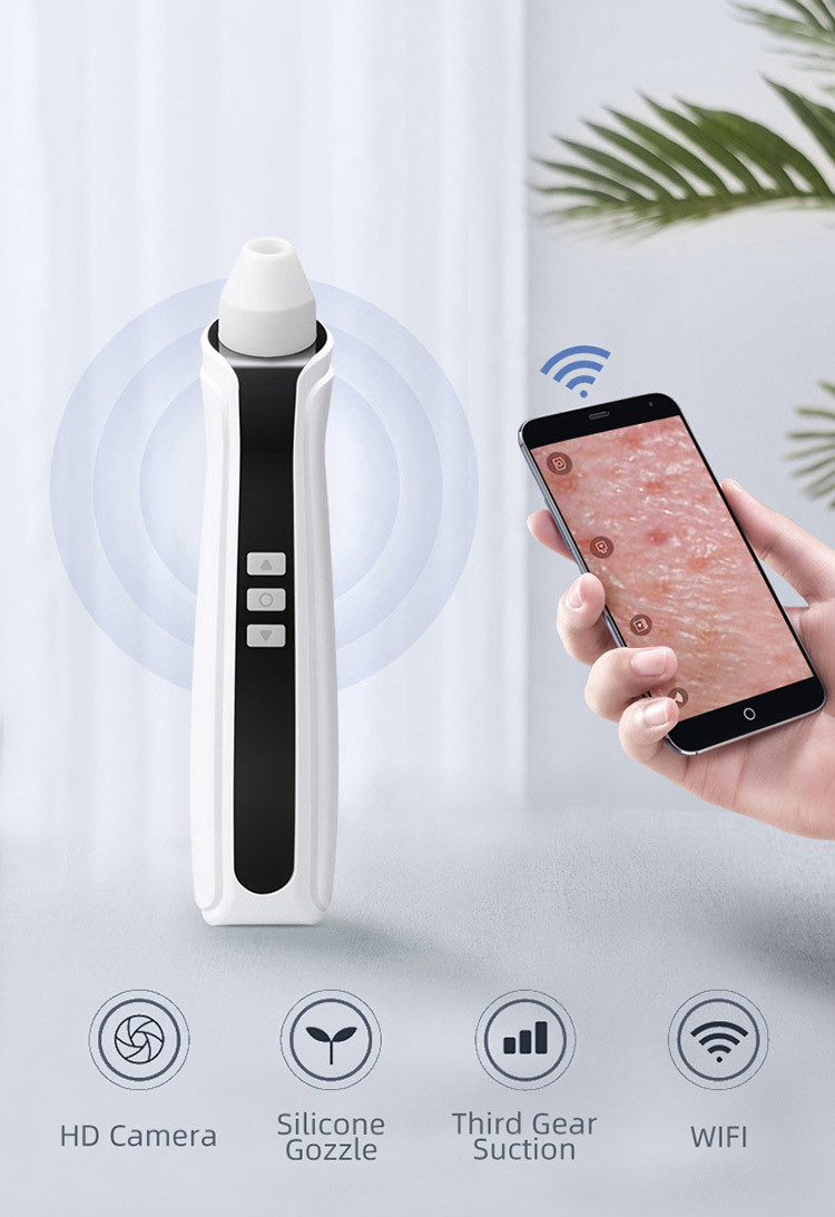 4.5W 1000mAh Battery Display HD Visual Blackhead Vacuum Suction Beauty Device