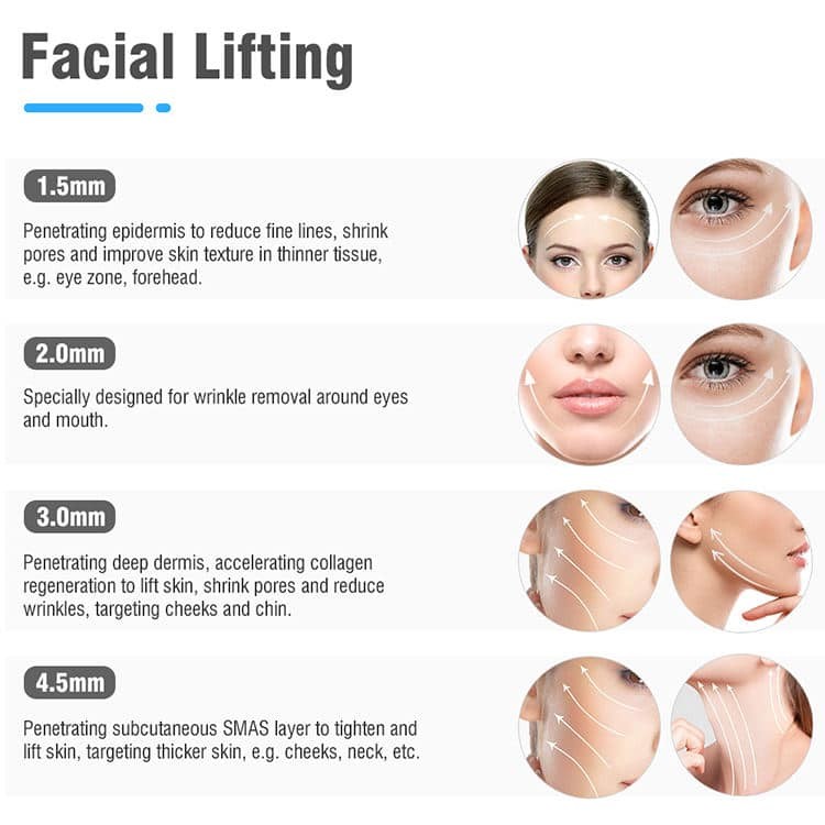 Facial Ultra Lift Cartridge Ultrasound HiFu Beauty Machine 7d Anti Wrinkle Machine