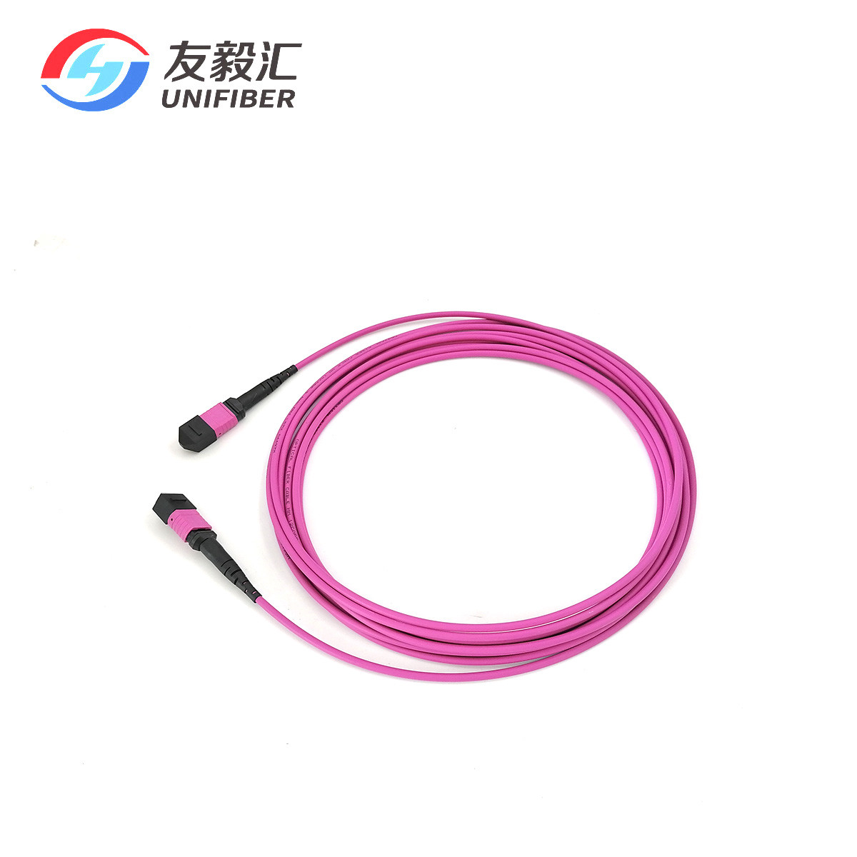 8 / 12F Multimode OM4 MPO Patch Cable 1m Type B LSZH OFNP OFNR Jacket