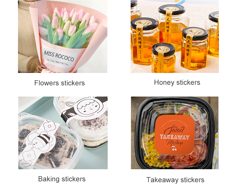 Custom packaging labels Roll Waterproof Round Vinyl sticker label Product Logo label printing Pantone Bag Customized