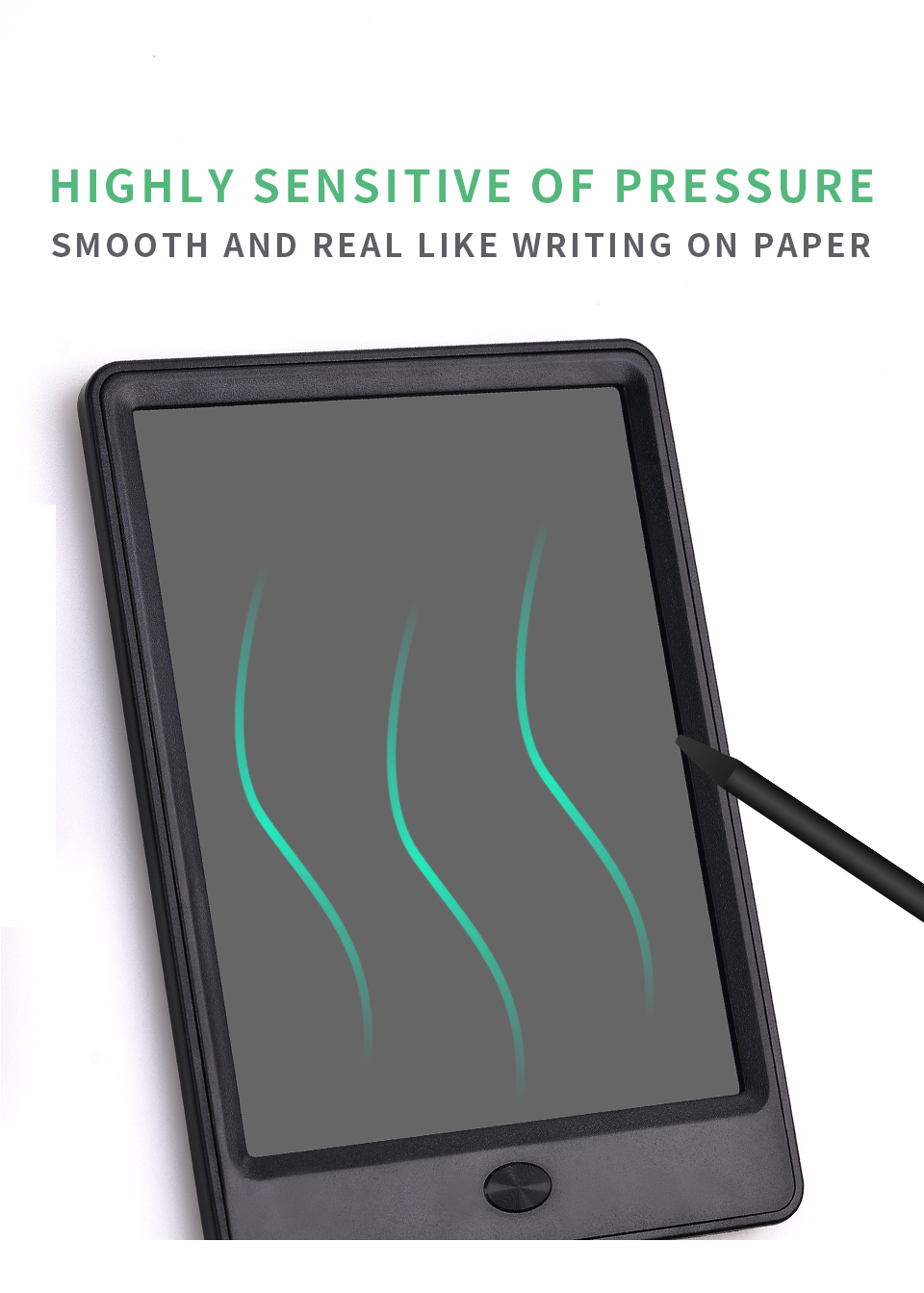 Waterproof Erasable Black LCD Writing Board Drawing Pad 7 Inch