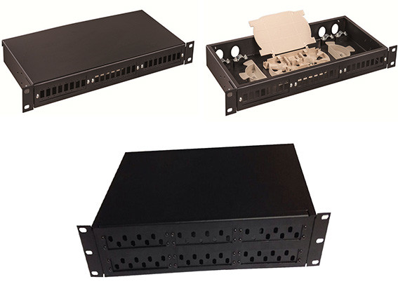 Industrial Fiber Optic Patch Panel ODF , 1U 2U 19" Rack Mount Fiber Patch Panel