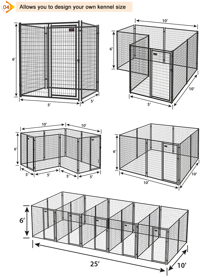 dog kennel, cheap chain link dog kennels,Chain Link Portable Yard Kennel