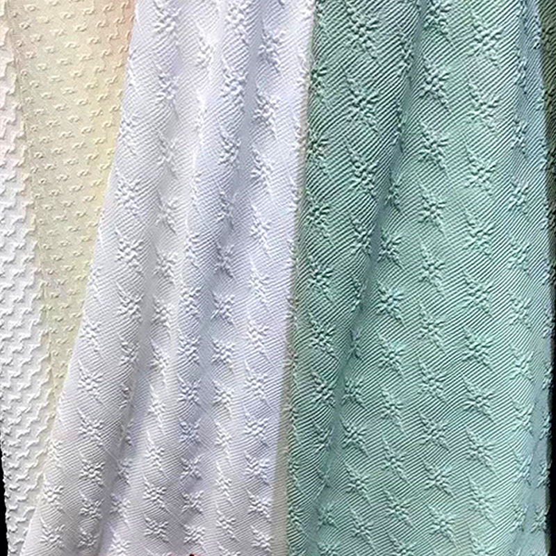 Bubble Geometric 190gsm 3 spandex 97 Polyester Jacquard Fabric OEM ODM