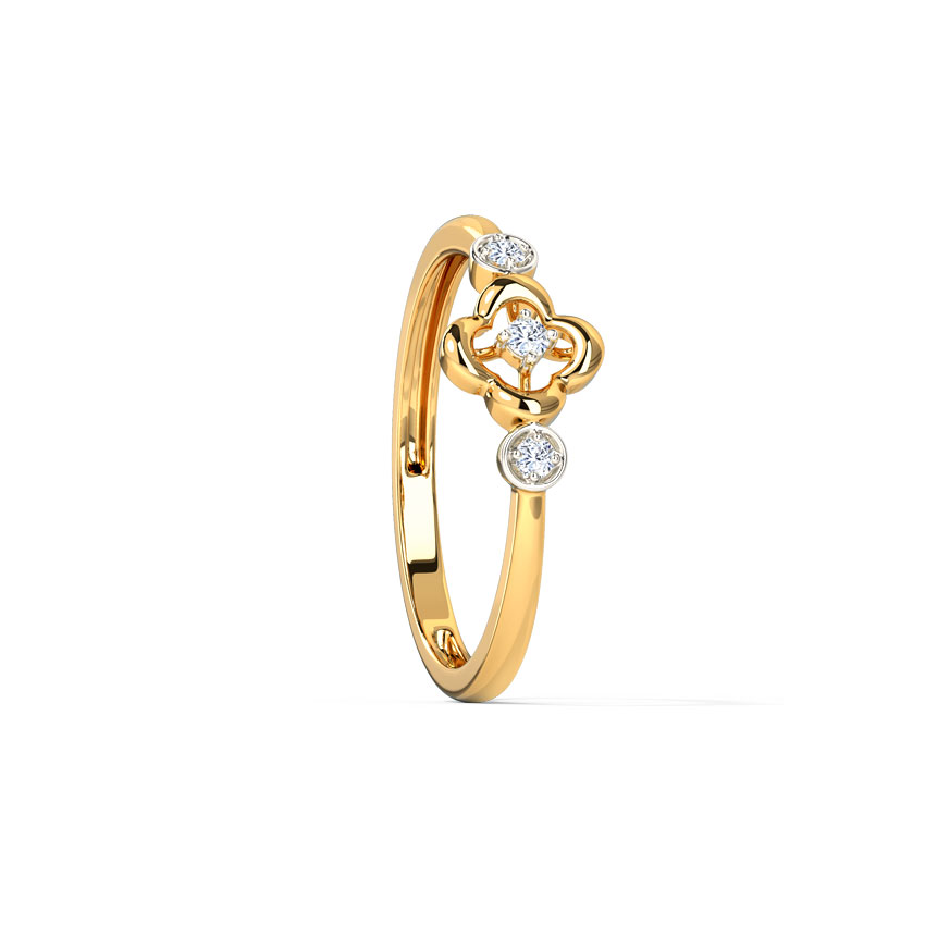 Rings for Unisex 925 Sterling Silver Triad Clover Ring on Brazilian Ring Band Jewelry