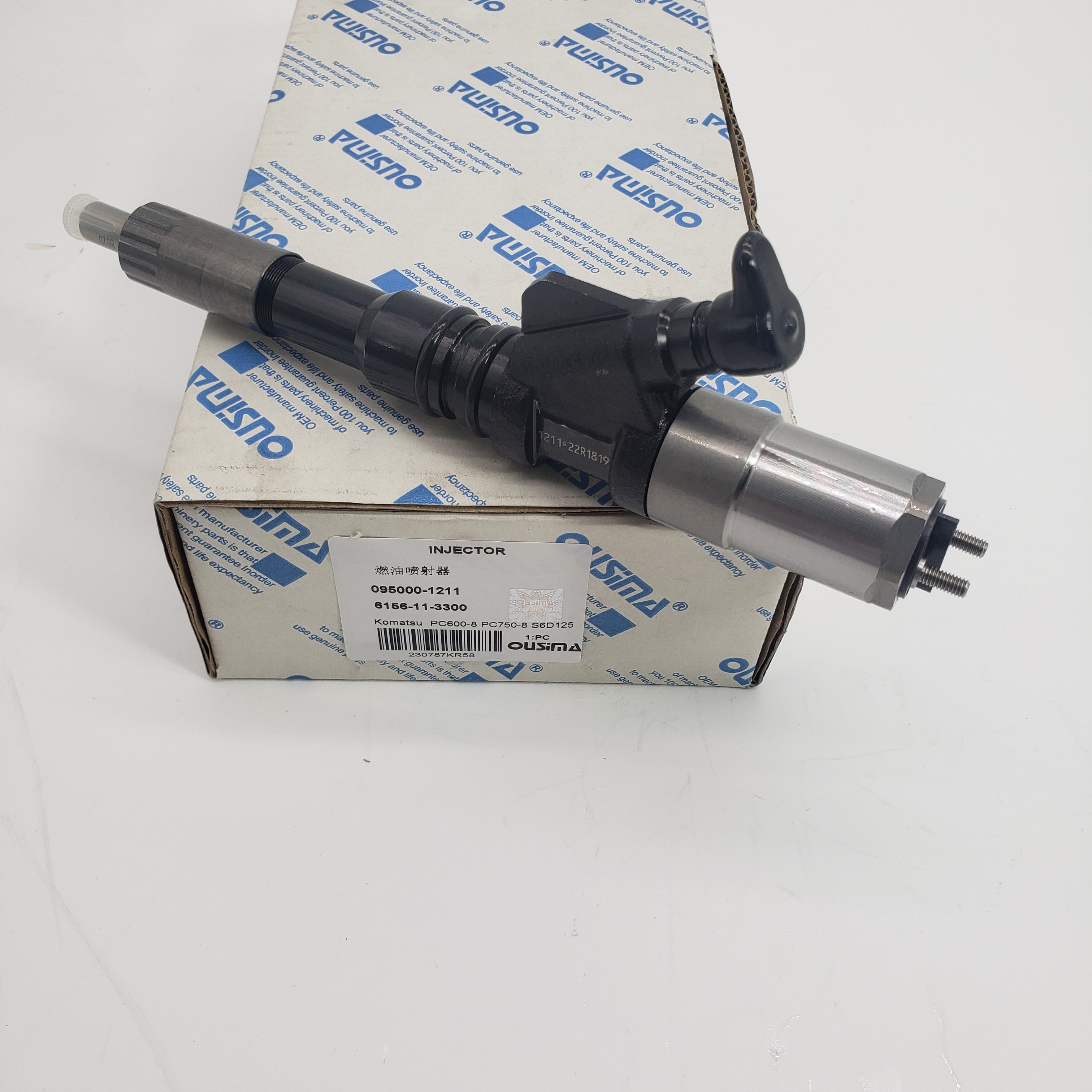 Diesel Fuel Injector 095000-1211/6156-11-3300 Suit for Komatsu PC600-8 PC750-8 S6D125