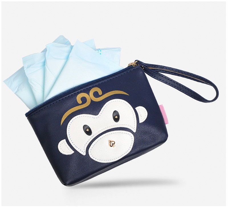 Animal Travel Portable Small PU Leather Cosmetic Toiletry Bag