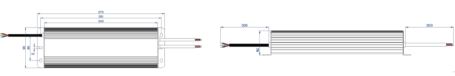 ODM Antiwear Waterproof Electronic LED Driver 24VDC Output Practical