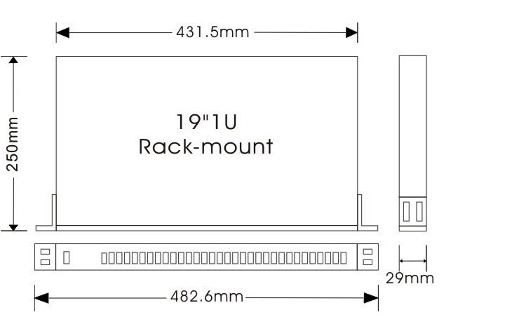 FTTH 16 Channel DWDM MUX DEMUX FC LC Low Insertion Loss