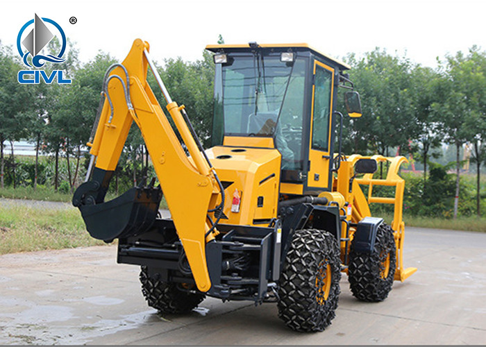 Agricultural Front Digging And Rear Shovel Excavator Loader 58kw 10-20 Backhoe Loader