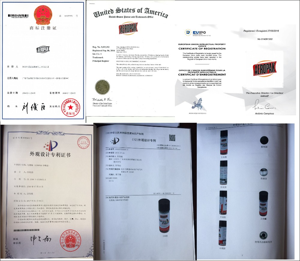 AEROPAK Brandname & Patten registration