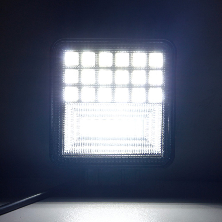 Diffused Square Waterproof LED Work Lights , 126w LED Truck Work Lights