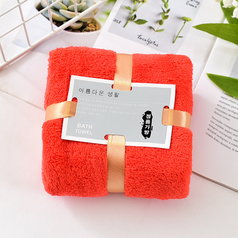 Coral Velvet Towel Set 35*75cm Hypoallergenic and Absorbent Perfect Souvenir Return Gift