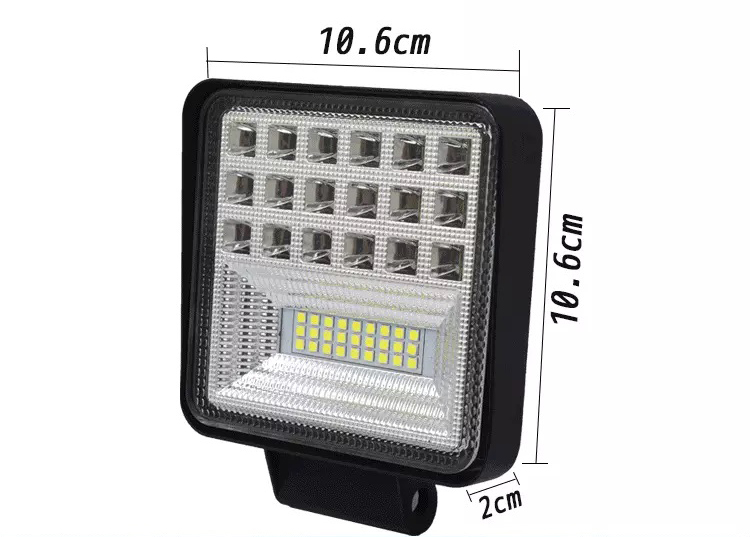 Diffused Square Waterproof LED Work Lights , 126w LED Truck Work Lights